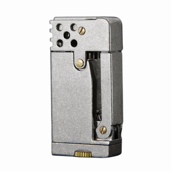 Kerosene lighter, Top Metal Pocket Lighter Daily Use, Sold Without Fuel.,SKU01239-HY696古银-单机(无油Y)