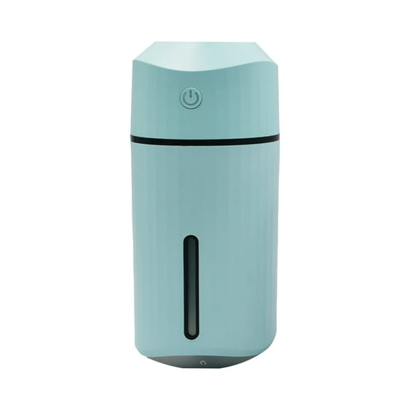 RoamHome Mini Portable Humidifier with Lights, 320ml Large Mist USB Rechargeable, Desktop Wireless Electric Humidifier for Car Home Office, Home Supplies, Ideal Gifts (Light Blue, 1PC)