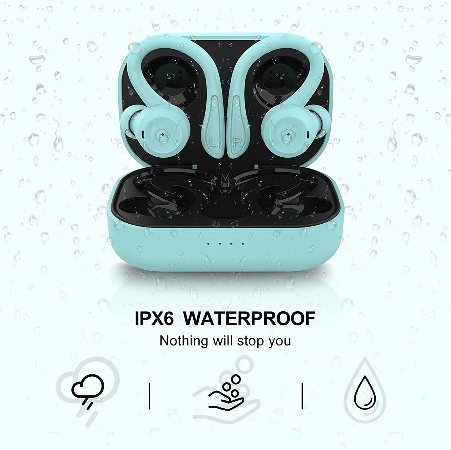 MOREFYOU MS-T20 Over-Ear Earbuds with Bluetooth 5.1, Pink