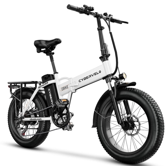 Cybervelo Folding Electric Bike for Adults, 20 inch Fat Tires Ebike, 1000W 48V 20.8AH Battery, 30 MPH 80 Miles Electric Bike for Commuter UL2849