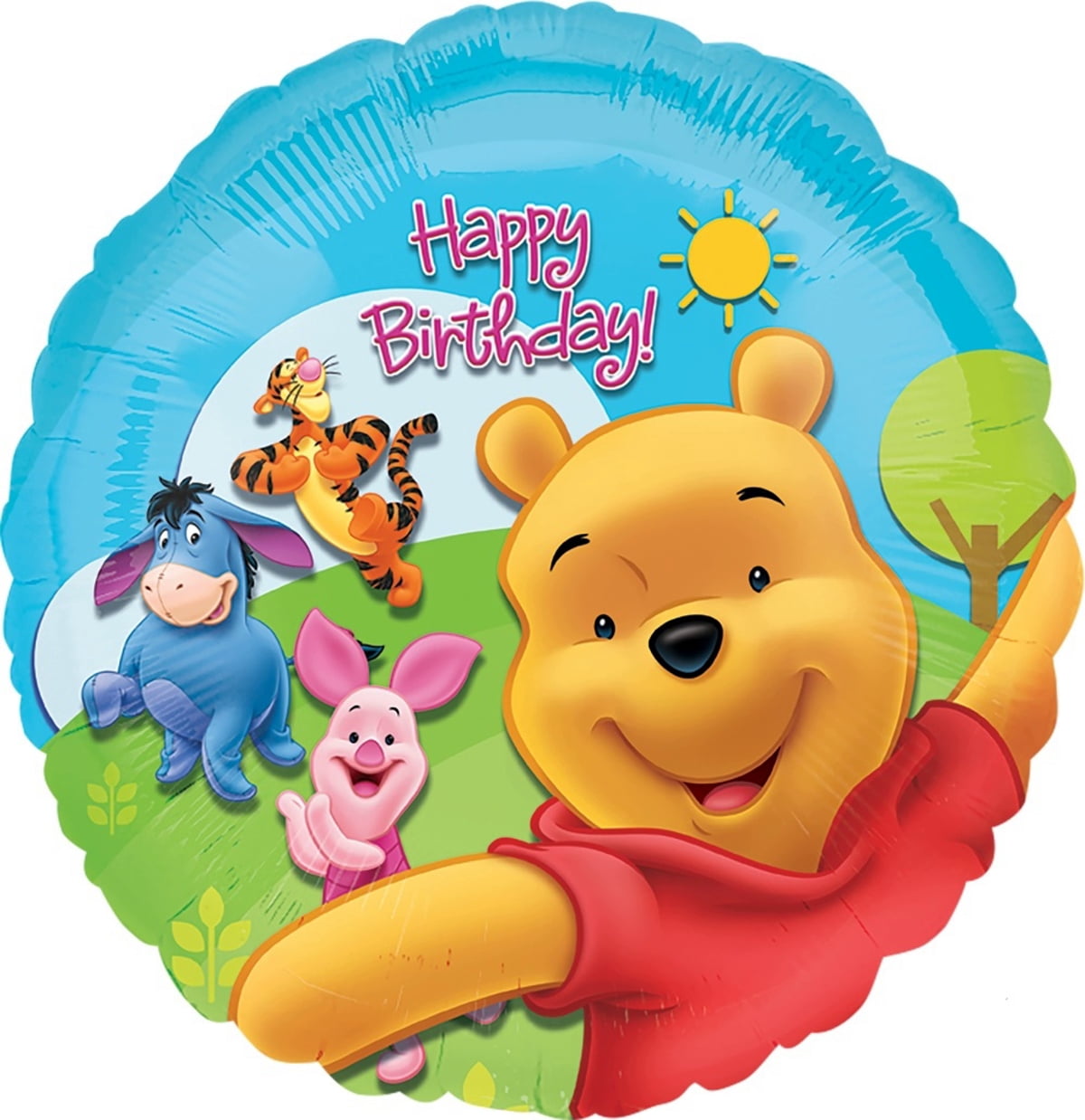 Anagram Pooh's 1st Birthday Party Supplies 12pc Balloon Bouquet Decorations