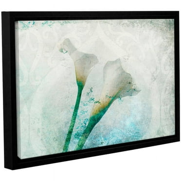 ArtWall Elena Ray "Two Calla Lilies" Gallery-wrapped Floater-framed Canvas