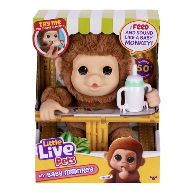 Mascota de Juguete Chango Café Little Live Pets Movimientos y Sonidos Interactivo
