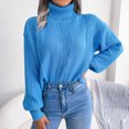thumbnail image 6 of LYXSSBYX Women Christmas Sweaters for Womens 2022 New Fashion Solid Pullover Long Sleeve Lapel-Neck Blouse T-Shirt Top, 6 of 7