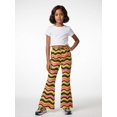 thumbnail image 3 of 13Y Girls Colored Flared Pants Digital Print Trousers Slim-Fit Wide Leg Flare for Spring Summer Autumn, 3 of 6