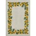 thumbnail image 2 of Addison Rugs Mayfield Washable Kitchen Sunflower Border Yellow Rectangle Rug, 10' x 14', 2 of 6