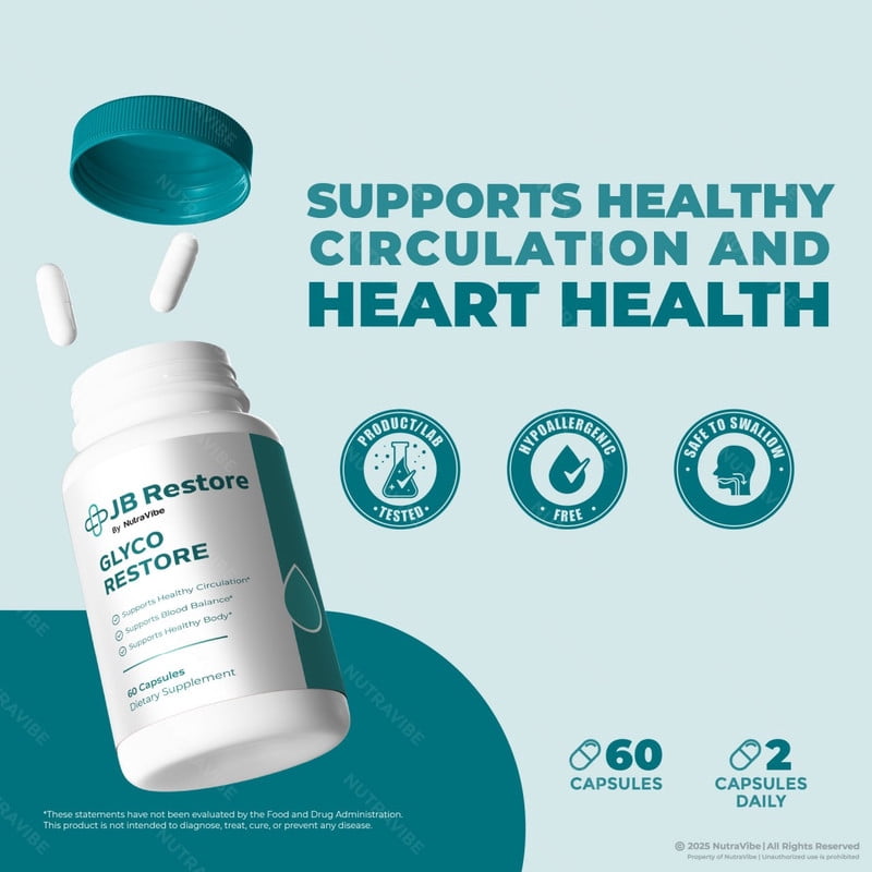 (3 Pack) JB Restore Capsules - Official JBRestore Pills to Maintain Overall Health, All Natural Blood Formula For Healthy and Stable Levels, J B Restore Review (180 Capsules)