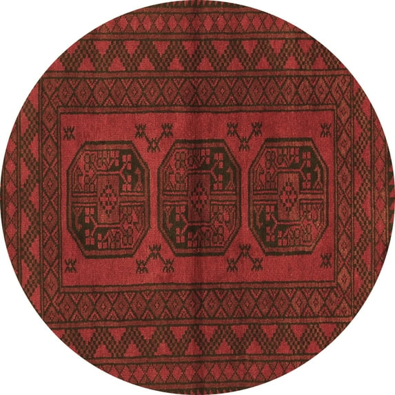 Ahgly Company Indoor Round Southwestern Brown Country Area Rugs, 6' Round