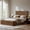 Walnut, variant on Evermagin Fluted Queen Bed Frame, Wooden Platform Bed Frame with Storage Bench and Headboard, No Box Spring Needed, Easy Assembly, Natural Oak