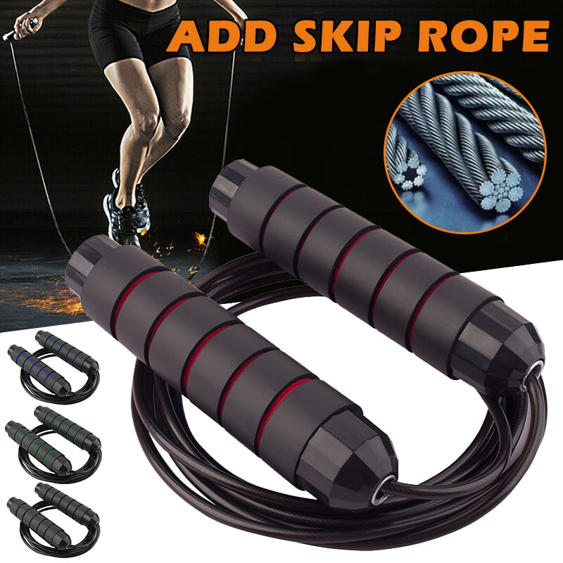 Adjustable SKIPPING ROPE Comfort Foam Weight Loss Boxing Speed FITNESS Training 