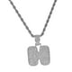 thumbnail image 1 of circón cristal de la 'L / K / JH / I' colgante collar 18K chapado en oro hombres mujeres joyería de moda Plata Fernando Collar de la letra de Hip Hop, 1 of 6