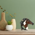 thumbnail image 4 of Horse Head Statue with Feathers – Rustic Western Bust Decor for Shelf or Desk – Cowboy & -Inspired Resin Figurine – Boho Equestrian Accent for Home or Office, 4 of 7