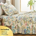 thumbnail image 2 of Kingrest 3PC Luxury Deep Pocket Twin Sheet Set Fit 16", 100% Organic Cotton Breathable Super Soft Twin Size Sheet Set, Luxury Hotel Style Home Decor Twin Bed Sheet Set, Gift for Women, Men, 2 of 9