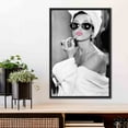 thumbnail image 5 of Iconic Poster, Abstract Printed, Make Up Wall Art, Audrey Hepburn Poster, Modern Poster, Lip Woman Artwork, Fashion Art Canvas, Canvas Wall Decor - Black Framed, 5 of 7