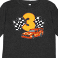 thumbnail image 4 of Inktastic Number Three Race Car Boys or Girls Long Sleeve Toddler T-Shirt, 4 of 5