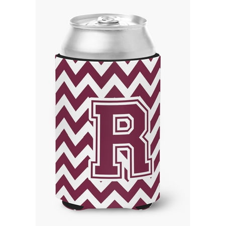 

Letter R Chevron Maroon and White Can or Bottle Hugger