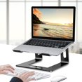 thumbnail image 3 of IBAOLEA Aluminum Laptop Stand for Desk Compatible with Mac MacBook Pro Air Apple Notebook, Detachable Portable Holder Ergonomic Elevator Metal Riser for 10-17 inch (Black) Black, 3 of 7