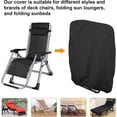 thumbnail image 2 of 2-pack protective covers for folding lounge chairs (black, 7134110 cm), wind protection for garden armchairs, covers for folding lounge chairs, 2 of 4
