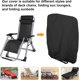 thumbnail image 2 of 2-pack protective covers for folding lounge chairs (black, 7134110 cm), wind protection for garden armchairs, covers for folding lounge chairs, 2 of 4