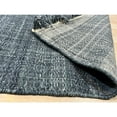 thumbnail image 4 of EORC Blue  Hand-Knotted Wool Modern HANDLOOM Flat Weave DURRIE Rug, 6' x 9', 4 of 4