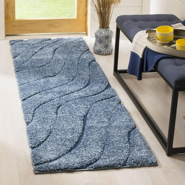 Safavieh Florida Tabitha Tapis Abstract, gris clair / bleu, 5'3" X 7'6"