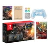 Nintendo Switch Monster Hunter Limited Console Set Plus Monster Hunter Rise Deluxe Edition, Bundle With Hyrule Warriors: Age of Calamity And Mytrix Wireless Switch Pro Controller and Accessories