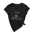 thumbnail image 2 of Womens T Shirts Funny Graphic Short Sleeve Loose Fit T Shirts Womens Tees Black L, 2 of 3
