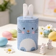 thumbnail image 2 of AURIGATE Easter Bunny Tin Canister 4.13×6.3in, Cute Rabbit Shaped Metal Storage Container, Festive Candy Jar & Gift Box for Easter & Spring, 2 of 6