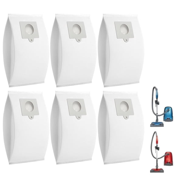 6 Pack 53292 Type Q/C Canister Vacuum Bags Compatible with Kenmore 200 Series 81214 BC3002 & 400 Series 81414 BC2005 BC3005 & 700 Series 81714 (White)