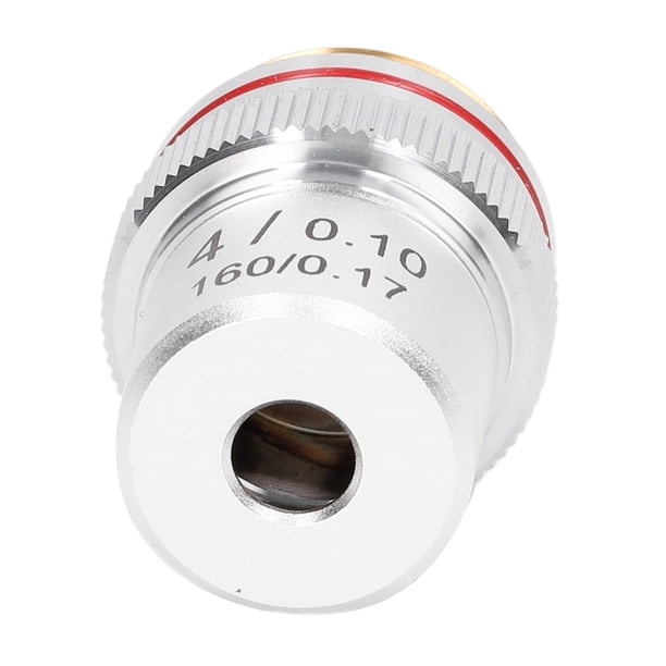 Lente Del Objetivo Del Microscopio, Objetivo Del Microscopio De Alta Transmitancia De Luz, Mano De Obra Fina De Latón, Tamaño Estándar Para Laboratorio ANGGREK Microscope Accessories