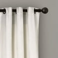 thumbnail image 2 of Lush Decor Prima Velvet Color Block Room Darkening 84" x 38" Solid White Metal Grommets 2-Pc Set Window Panel, 2 of 9