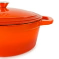 thumbnail image 5 of BergHOFF Neo 5pc Cast Iron Oval Dutch Oven Set with 10" Fry Pan, 5qt. & 8qt., Orange, 5 of 10