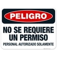 thumbnail image 1 of Danger Non-Permit Confined Space Authorized Personnel Only Spanish Sign, OSHA Sign, 18x24 Aluminum, 1 of 1