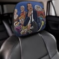 thumbnail image 4 of Funny Grimsburg Car Headrest Cover Decor Vehicles Seat Pillow Cover Protector Accessories Auto Front/Rear Seats Head Rest Cover Universal Fit Most Cars Sedan SUV Van, 4 of 7
