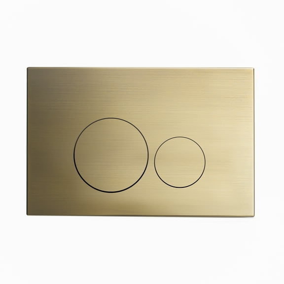Wall Mount Actuator Flush Push Button Plate in Brushed Brass