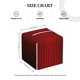 thumbnail image 4 of Balery Red Geometric Porta Pañuelos de Cuero con Estampado – Funda Moderna Cuadrada para Caja de Pañuelos, Dispensador 5x5x5'', 4 of 7