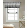thumbnail image 4 of Grey Farmhouse Kitchen Curtains | 54" x 18" Rod Pocket Valance | Country Window Treatment for Kitchen, Living Room, Bedroom, Bathroom, 4 of 6