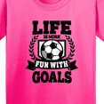thumbnail image 4 of Inktastic Soccer Life is More Fun with Goals Youth T-Shirt, 4 of 5