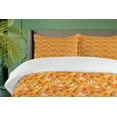 thumbnail image 3 of Ambesonne Tropical Duvet Cover Sets, Leaves in Autumn Colors, 2-King, Dark Orange and Cream, 3 of 6