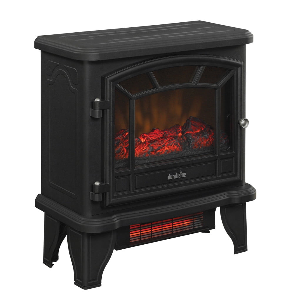 Duraflame 1,000 sq ft Infrared Quartz Electric Fireplace Stove Heater, Black