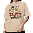 thumbnail image 2 of Smartprints Country Rustic - Small Town Girl Women's T-Shirt Natural, Cotton, S, 2 of 4