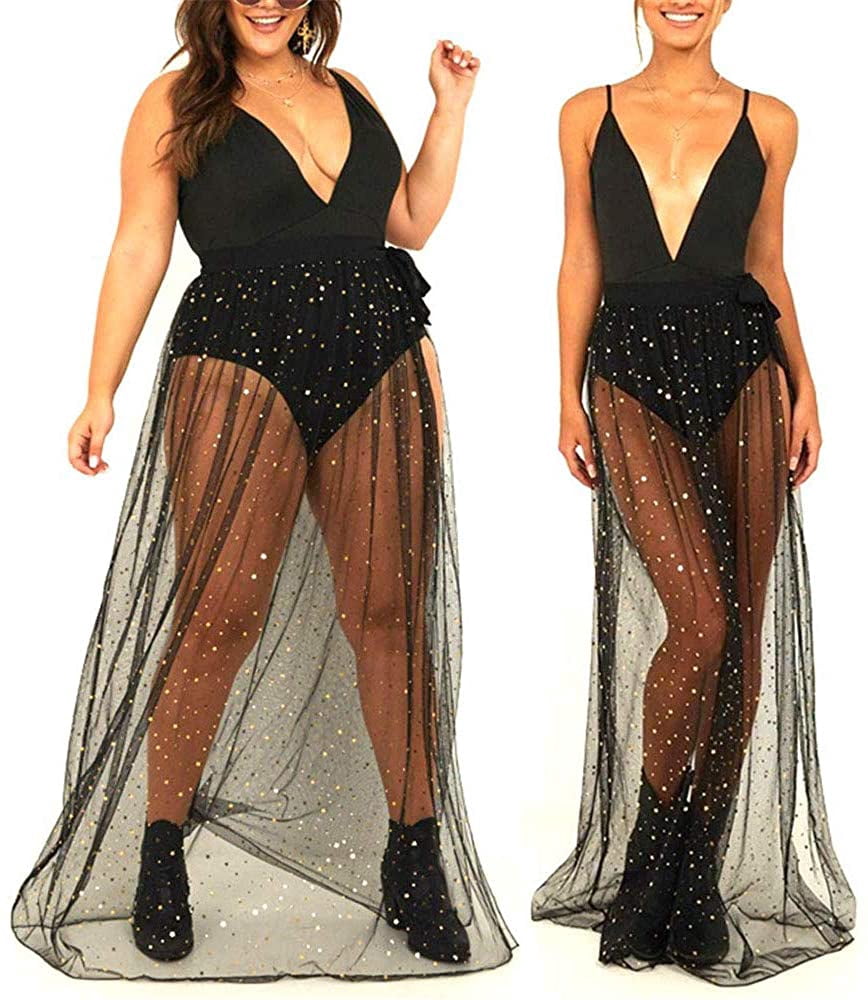 Women's See Through Skirt Plus Size 