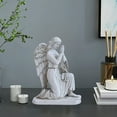 thumbnail image 4 of JJKBVCLO Grande Capacité Anti-Vent Statue d'Ange Priant Résine Blanc Petite Statue d'Ange Famille Jardin Sculpture d'Ange Commémorative, 4 of 5