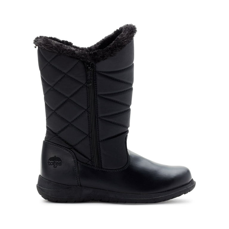 Totes Women's Edgen Waterproof Zip Up Snow Boots, Sizes 6-11, Wide