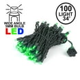 thumbnail image 6 of Novelty Lights Green 100 LED Christmas Mini Light Set (Black Wire, 34 Feet), 6 of 6