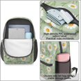 thumbnail image 3 of Daisy Pioneer Flower Green Pattern 17" Waterproof Oxford School Backpacks for Teens, S-Shape Padded Straps, for School, Travel, Hiking, Camping, 3 of 4