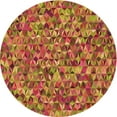 thumbnail image 1 of Ahgly Company Indoor Round Patterned Orange Gold Area Rugs, 3' Round, 1 of 6