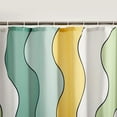 thumbnail image 5 of Retro Vintage Groovy Fabric Shower Curtain Aesthetic Orange Yellow Terracotta Hippie Trippy Mid-Century Abstract Art Bathroom Shower Curtain Set with Hooks Heavy Duty, 72x72, 5 of 6
