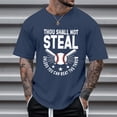 thumbnail image 2 of JLFKNG Summer Mens T Shirt Tops Summer Baseball Graphic Plus Size T Shirt Printed Solid Color Short Sleeve Fit For Hiking, Camping Or Other Outdoor Sports, 2 of 5