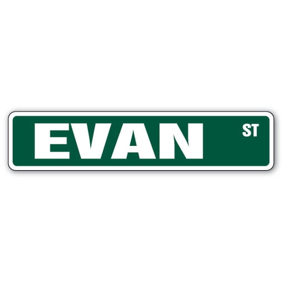 SignMission SS-624-EVAN 6 x 24 in. Evan Street Sign